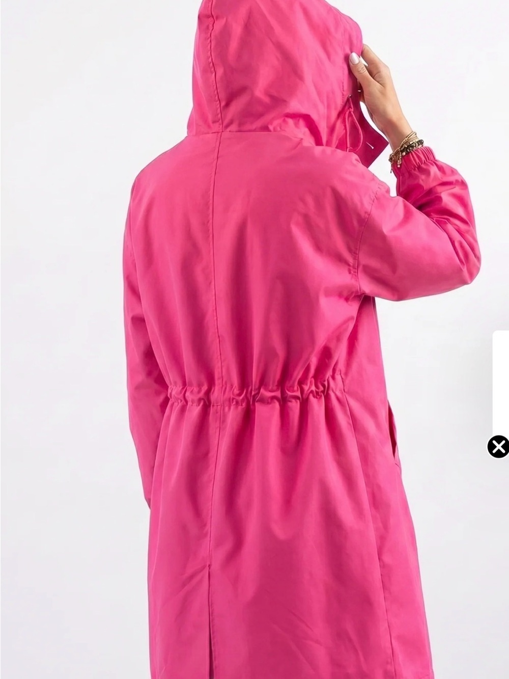 WJacket Icon Windbreaker Rain Jacket Longline Water-resistant Windproof - Picture 15 of 16